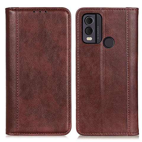 Coque Portefeuille Livre Cuir Etui Clapet D03Y pour Nokia C22 Marron