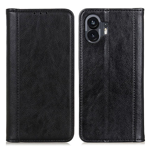 Coque Portefeuille Livre Cuir Etui Clapet D03Y pour Nothing Phone 2 Noir