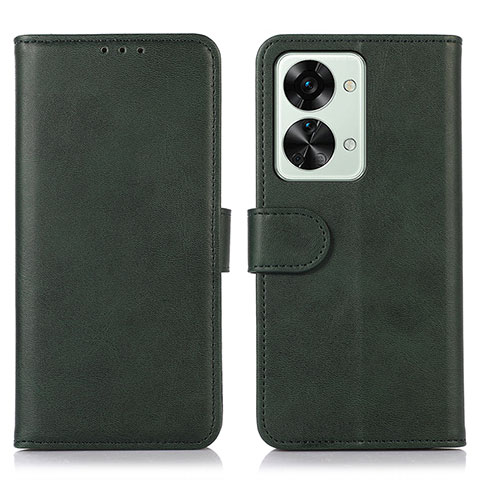 Coque Portefeuille Livre Cuir Etui Clapet D03Y pour OnePlus Nord 2T 5G Vert