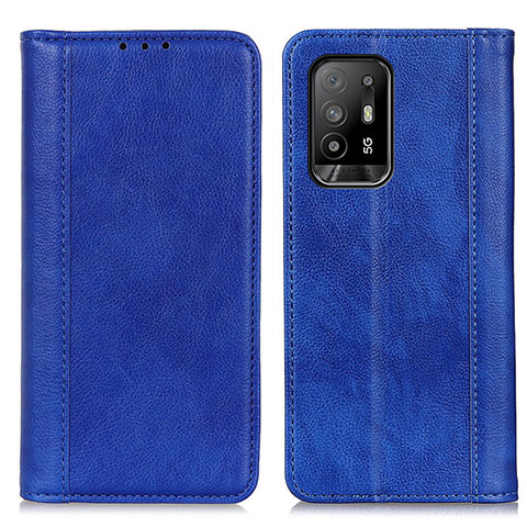 Coque Portefeuille Livre Cuir Etui Clapet D03Y pour Oppo A95 5G Bleu