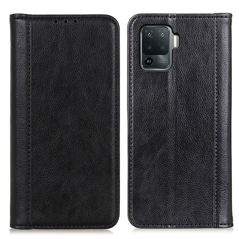 Coque Portefeuille Livre Cuir Etui Clapet D03Y pour Oppo F19 Pro Noir