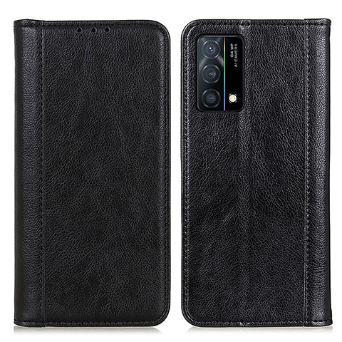 Coque Portefeuille Livre Cuir Etui Clapet D03Y pour Oppo K9 5G Noir