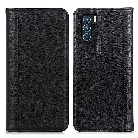 Coque Portefeuille Livre Cuir Etui Clapet D03Y pour Oppo K9 Pro 5G Noir