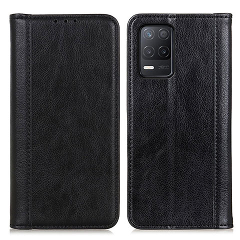 Coque Portefeuille Livre Cuir Etui Clapet D03Y pour Realme 9 5G India Noir