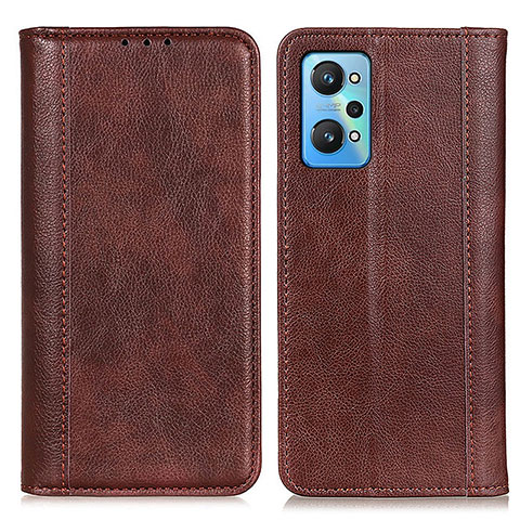 Coque Portefeuille Livre Cuir Etui Clapet D03Y pour Realme GT2 5G Marron