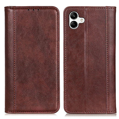 Coque Portefeuille Livre Cuir Etui Clapet D03Y pour Samsung Galaxy F04 Marron