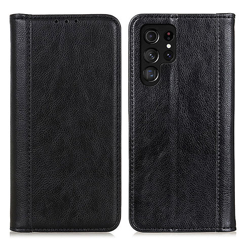 Coque Portefeuille Livre Cuir Etui Clapet D03Y pour Samsung Galaxy S21 Ultra 5G Noir