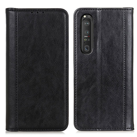 Coque Portefeuille Livre Cuir Etui Clapet D03Y pour Sony Xperia 1 III Noir