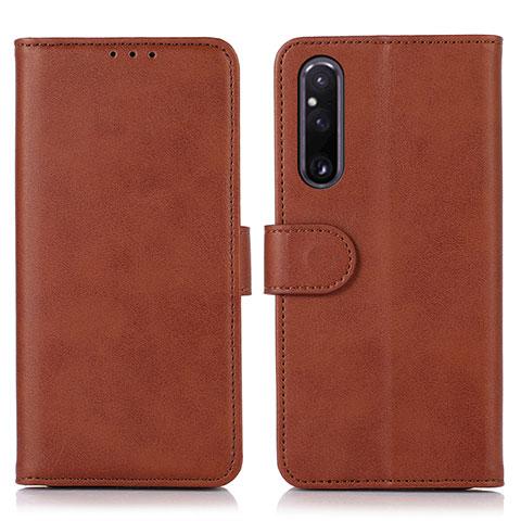 Coque Portefeuille Livre Cuir Etui Clapet D03Y pour Sony Xperia 1 V Marron