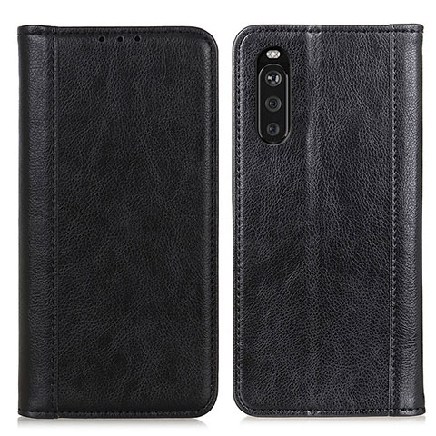 Coque Portefeuille Livre Cuir Etui Clapet D03Y pour Sony Xperia 10 III SO-52B Noir