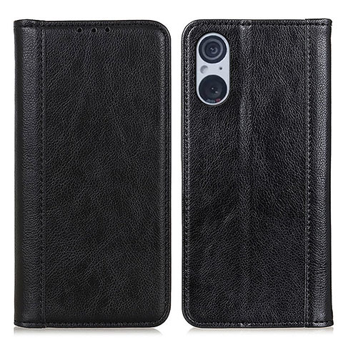 Coque Portefeuille Livre Cuir Etui Clapet D03Y pour Sony Xperia 5 V Noir