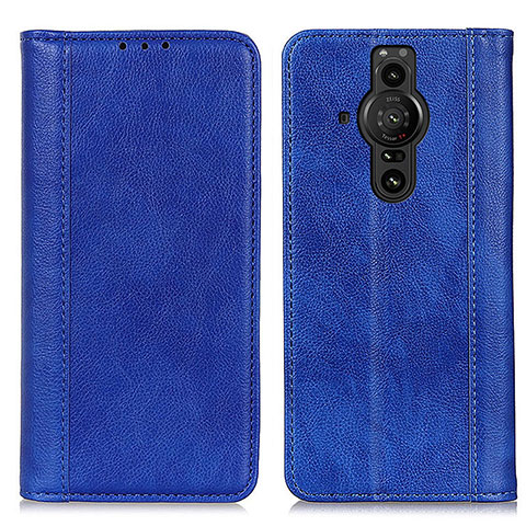 Coque Portefeuille Livre Cuir Etui Clapet D03Y pour Sony Xperia PRO-I Bleu