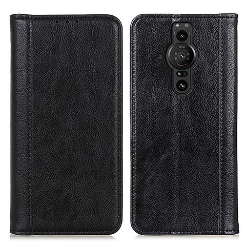 Coque Portefeuille Livre Cuir Etui Clapet D03Y pour Sony Xperia PRO-I Noir