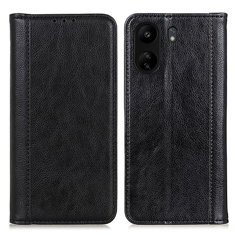 Coque Portefeuille Livre Cuir Etui Clapet D03Y pour Xiaomi Poco C65 Noir