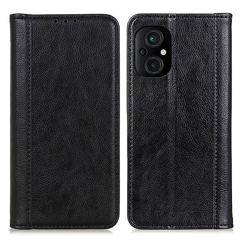 Coque Portefeuille Livre Cuir Etui Clapet D03Y pour Xiaomi Poco M5 4G Noir