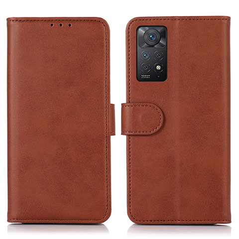 Coque Portefeuille Livre Cuir Etui Clapet D03Y pour Xiaomi Redmi Note 11 Pro 4G Marron