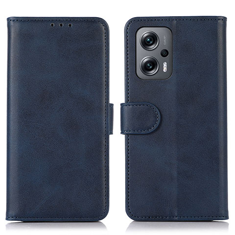 Coque Portefeuille Livre Cuir Etui Clapet D03Y pour Xiaomi Redmi Note 11T Pro+ Plus 5G Bleu