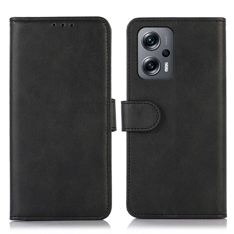 Coque Portefeuille Livre Cuir Etui Clapet D03Y pour Xiaomi Redmi Note 11T Pro+ Plus 5G Noir