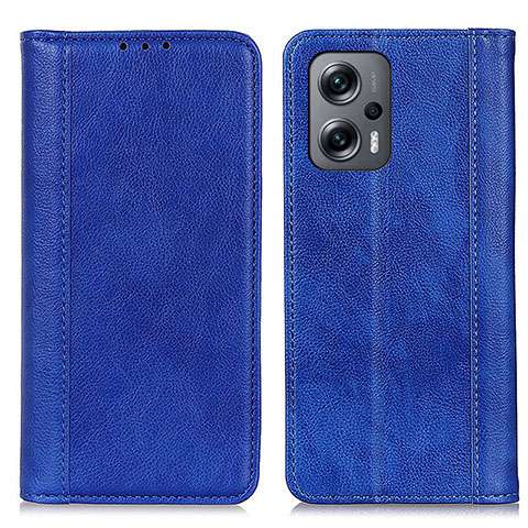 Coque Portefeuille Livre Cuir Etui Clapet D03Y pour Xiaomi Redmi Note 12 Turbo 5G Bleu