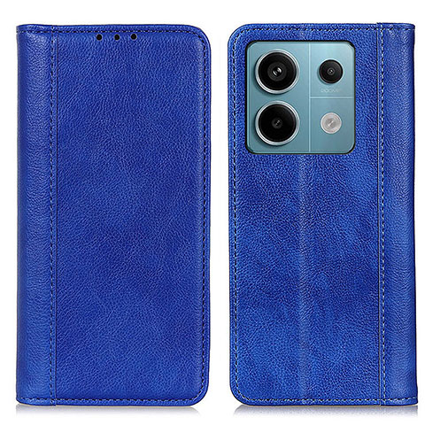 Coque Portefeuille Livre Cuir Etui Clapet D03Y pour Xiaomi Redmi Note 13 Pro 5G Bleu