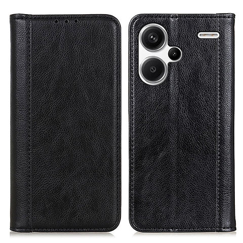 Coque Portefeuille Livre Cuir Etui Clapet D03Y pour Xiaomi Redmi Note 13 Pro+ Plus 5G Noir