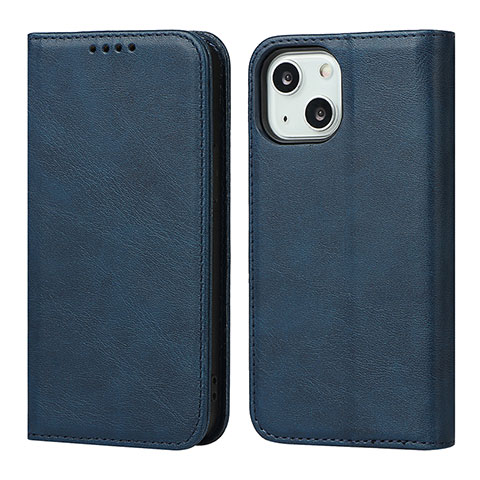 Coque Portefeuille Livre Cuir Etui Clapet D04T pour Apple iPhone 13 Bleu