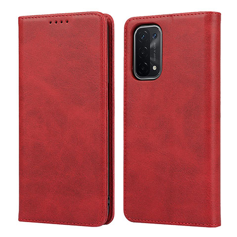 Coque Portefeuille Livre Cuir Etui Clapet D04T pour Oppo A54 5G Rouge