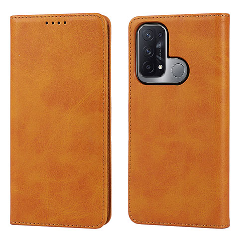 Coque Portefeuille Livre Cuir Etui Clapet D04T pour Oppo Reno5 A Brun Clair