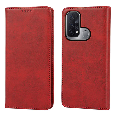 Coque Portefeuille Livre Cuir Etui Clapet D04T pour Oppo Reno5 A Rouge