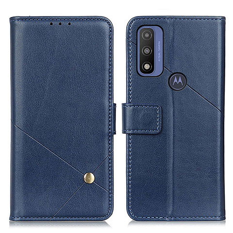 Coque Portefeuille Livre Cuir Etui Clapet D04Y pour Motorola Moto G Pure Bleu