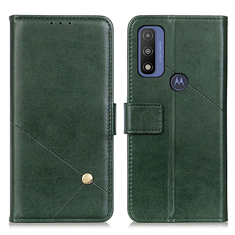 Coque Portefeuille Livre Cuir Etui Clapet D04Y pour Motorola Moto G Pure Vert