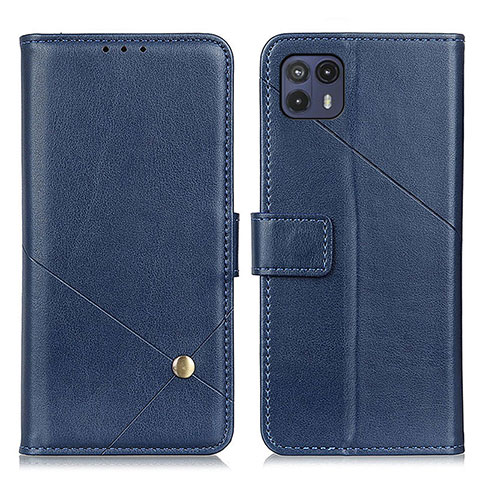 Coque Portefeuille Livre Cuir Etui Clapet D04Y pour Motorola Moto G50 5G Bleu