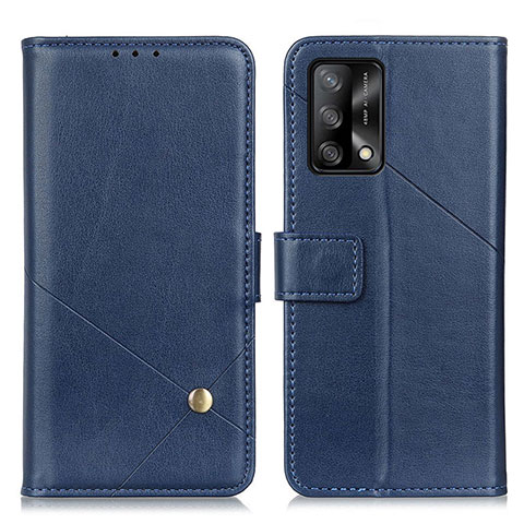 Coque Portefeuille Livre Cuir Etui Clapet D04Y pour Oppo A74 4G Bleu