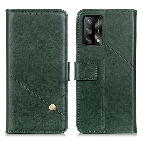 Coque Portefeuille Livre Cuir Etui Clapet D04Y pour Oppo A74 4G Vert