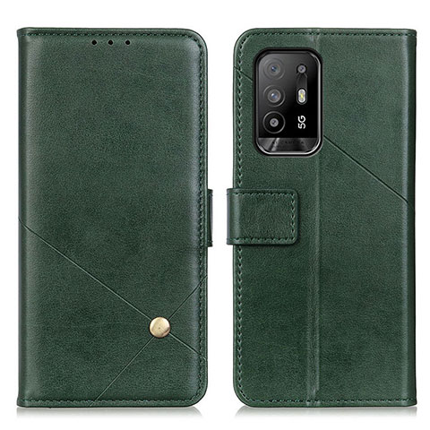 Coque Portefeuille Livre Cuir Etui Clapet D04Y pour Oppo A95 5G Vert