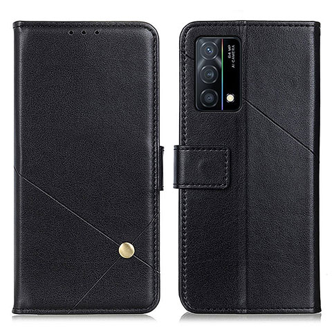 Coque Portefeuille Livre Cuir Etui Clapet D04Y pour Oppo K9 5G Noir