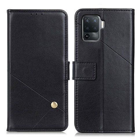 Coque Portefeuille Livre Cuir Etui Clapet D04Y pour Oppo Reno5 F Noir