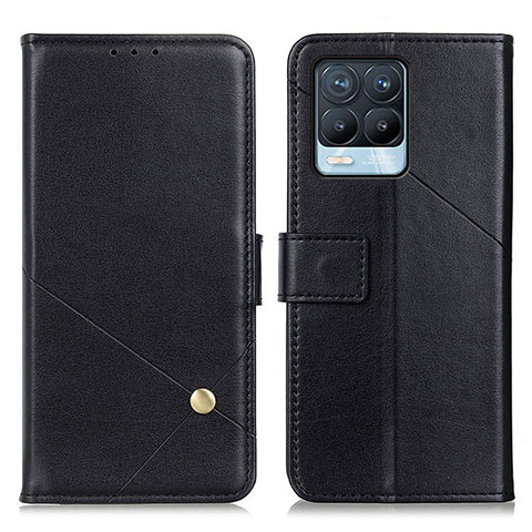 Coque Portefeuille Livre Cuir Etui Clapet D04Y pour Realme 8 4G Noir