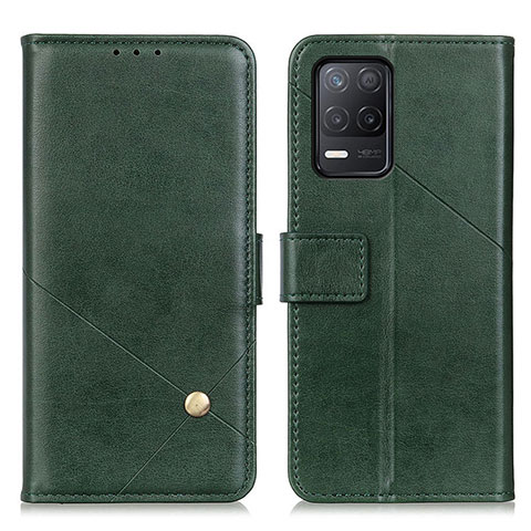 Coque Portefeuille Livre Cuir Etui Clapet D04Y pour Realme 8s 5G Vert