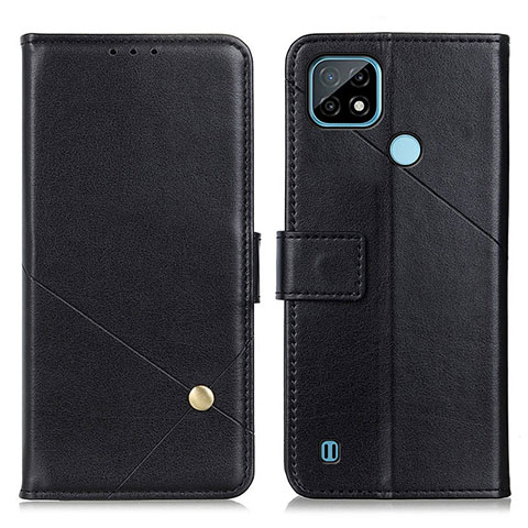 Coque Portefeuille Livre Cuir Etui Clapet D04Y pour Realme C21 Noir