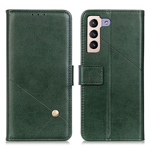 Coque Portefeuille Livre Cuir Etui Clapet D04Y pour Samsung Galaxy S21 Plus 5G Vert