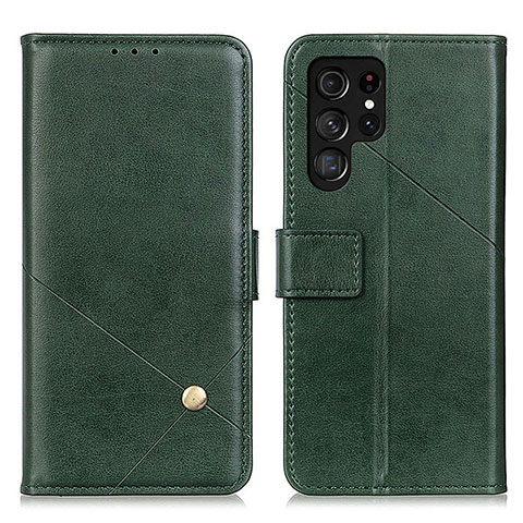 Coque Portefeuille Livre Cuir Etui Clapet D04Y pour Samsung Galaxy S21 Ultra 5G Vert