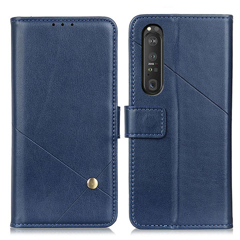 Coque Portefeuille Livre Cuir Etui Clapet D04Y pour Sony Xperia 1 III Bleu