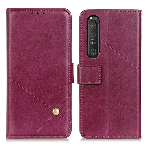 Coque Portefeuille Livre Cuir Etui Clapet D04Y pour Sony Xperia 1 III Violet