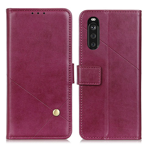 Coque Portefeuille Livre Cuir Etui Clapet D04Y pour Sony Xperia 10 III SO-52B Violet