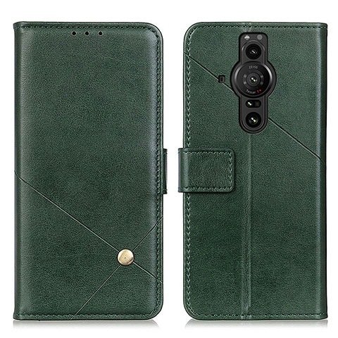 Coque Portefeuille Livre Cuir Etui Clapet D04Y pour Sony Xperia PRO-I Vert