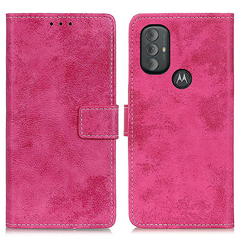 Coque Portefeuille Livre Cuir Etui Clapet D05Y pour Motorola Moto G Play Gen 2 Rose Rouge