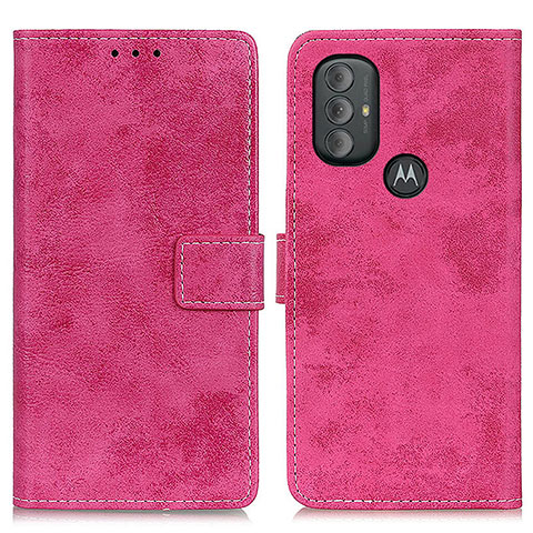 Coque Portefeuille Livre Cuir Etui Clapet D05Y pour Motorola Moto G Power (2022) Rose Rouge