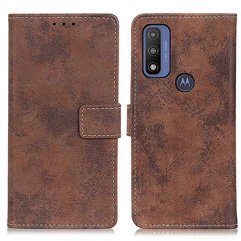 Coque Portefeuille Livre Cuir Etui Clapet D05Y pour Motorola Moto G Pure Marron