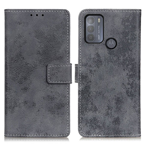 Coque Portefeuille Livre Cuir Etui Clapet D05Y pour Motorola Moto G50 Gris